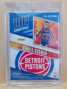Dennis Rodman, Detroit Pistons, 2018-19 NBA Hoops Hot Signatures (Autograph), No. HS-DRM