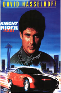 David Hasselhoff Knight Rider Autographed 11" X 14" Movie Poster