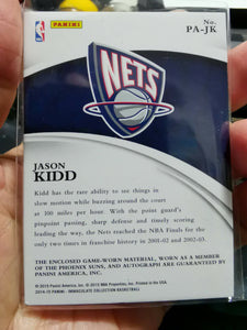 Jason Kidd, New Jersey Nets, Immaculate Collection, Patch Autograph, #48/75